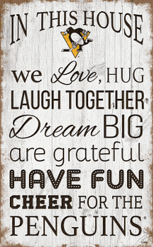 Pittsburgh Penguins In This House 11x19 Sign