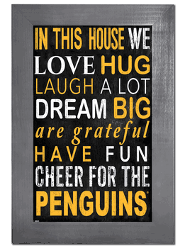 Pittsburgh Penguins In This House 11x19 Sign