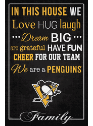 Pittsburgh Penguins In This House 17x26