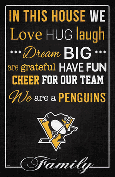 Pittsburgh Penguins In This House 17x26