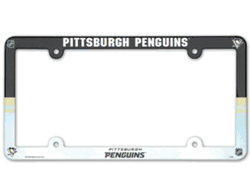 Pittsburgh Penguins License Plate Frame Plastic Full Color Style