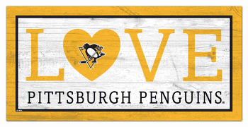 Pittsburgh Penguins Love 6x12 Sign
