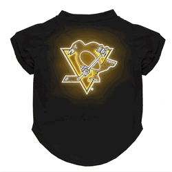Pittsburgh Penguins Neon Pet T-Shirt, Medium
