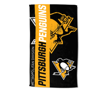 Pittsburgh Penguins NHL Diamonte Oversized Beach Towel 42x72 inches