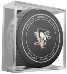Pittsburgh Penguins NHL Hockey Official Game Puck IN CUBE