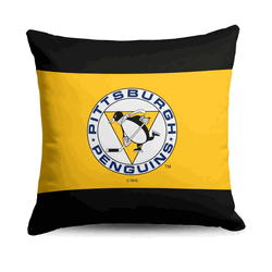 Pittsburgh Penguins NHL Vintage Logo Throw Pillow 18X18