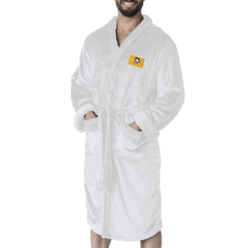 Pittsburgh Penguins NHL White Out Silk Touch Robe Large/XLarge