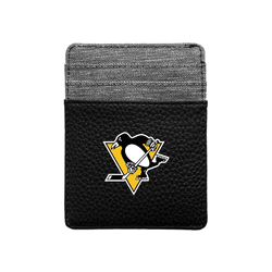 Pittsburgh Penguins Pebble Front Pocket Wallet Black
