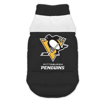 Pittsburgh Penguins Pet Parka Puff Vest Large