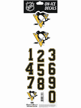 Pittsburgh Penguins Sportstar Officially Licensed Authentic Center Ice NHL Hockey Helmet Decal Kit