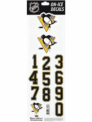 Pittsburgh Penguins Sportstar Officially Licensed Authentic Center Ice NHL Hockey Helmet Decal Kit
