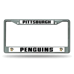 Pittsburgh Penguins Standard Chrome Frame with Plastic Inserts 12" x 6" Car/Truck Auto Accessory