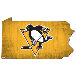Pittsburgh Penguins Team Color Logo State Sign
