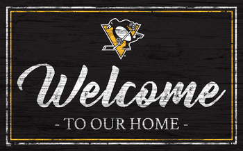 Pittsburgh Penguins Team Color Welcome 11x19 Sign