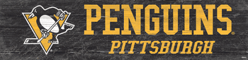 Pittsburgh Penguins Team Name 6x24 Sign