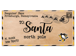 Pittsburgh Penguins To Santa 6x12 Sign