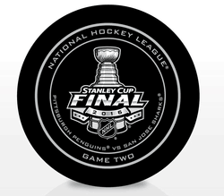 Pittsburgh Penguins vs. San Jose Sharks 2016 "Game 2" Stanley Cup Finals Official Game Puck