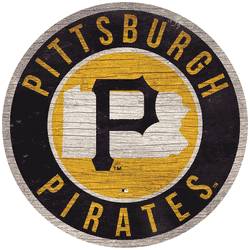 Pittsburgh Pirates 12 in. Circle w/ State Sign