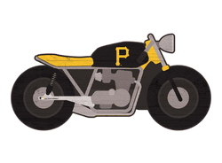Pittsburgh Pirates 12" Motorcycle Cutout Wood Sign