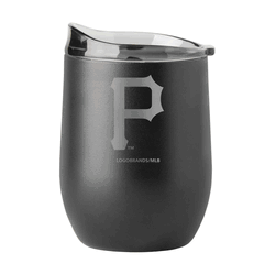 Pittsburgh Pirates 16oz Etch Black Powder Coat Curved Beverage