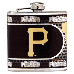 Pittsburgh Pirates 6oz Stainless Steel Flask with Metallic Graphics