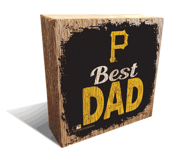Pittsburgh Pirates Best Dad 6x6 Wood Block