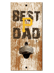 Pittsburgh Pirates Best Dad Bottle Opener  Wood Sign