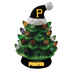 Pittsburgh Pirates Christmas Tree 4 Inch LED Tabletop