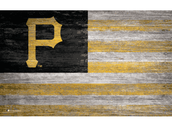 Pittsburgh Pirates Distressed Flag 11x19