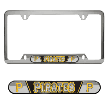 Pittsburgh Pirates Embossed License Plate Frame, 6.25in x 12.25in