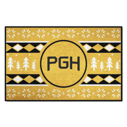 Pittsburgh Pirates Happy Holidays Starter Mat Accent Rug - 19in. x 30in.