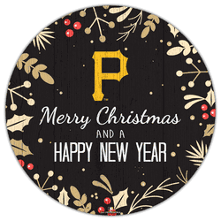 Pittsburgh Pirates Merry Christmas & New Year 12in Circle