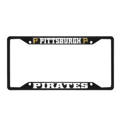 Pittsburgh Pirates Metal License Plate Frame Black Finish