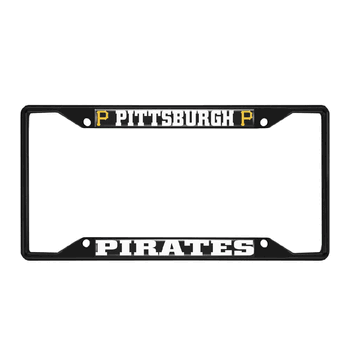 Pittsburgh Pirates Metal License Plate Frame Black Finish