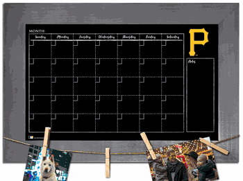 Pittsburgh Pirates Monthly Chalkboard with frame & clothespins 11x19 Sign