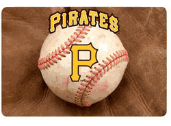 Pittsburgh Pirates Pet Bowl Mat Classic Baseball Size Large CO