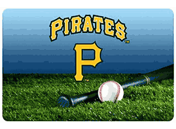 Pittsburgh Pirates Pet Bowl Mat Team Color Baseball Size Large CO