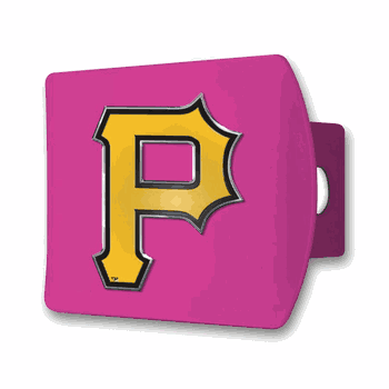 Pittsburgh Pirates Pink Metal Hitch Cover with  3D Color Emblem