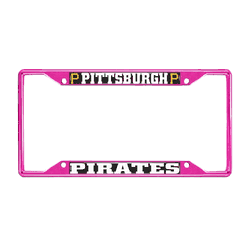 Pittsburgh Pirates Pink Metal License Plate Frame - 6.25"x12.25"