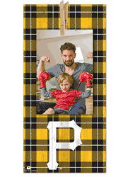 Pittsburgh Pirates Plaid Clothespin 6x12 Sign
