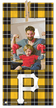 Pittsburgh Pirates Plaid Clothespin 6x12 Sign
