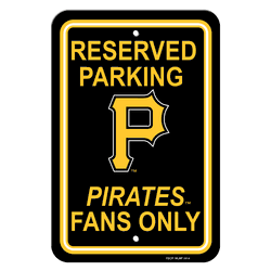 Pittsburgh Pirates Plastic Parking Sign