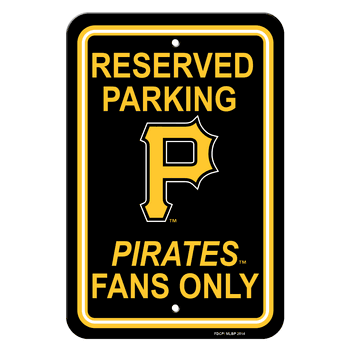 Pittsburgh Pirates Plastic Parking Sign