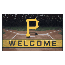 Pittsburgh Pirates Rubber Door Mat - 18in. x 30in.