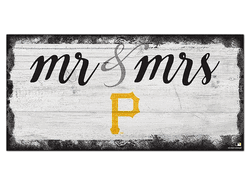 Pittsburgh Pirates Script Mr & Mrs 6x12 Sign