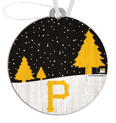 Pittsburgh Pirates Snow Scene Ornament