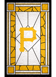 Pittsburgh Pirates Stained Glass 11x19 Wood Sign