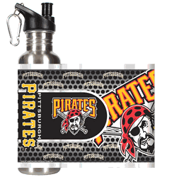 Pittsburgh Pirates Stainless Steel Water Bottle with Hi-Def Metallic Graphics