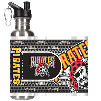 Pittsburgh Pirates Stainless Steel Water Bottle with Hi-Def Metallic Graphics
