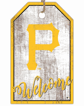 Pittsburgh Pirates Welcome Team Tag 11x19 Sign